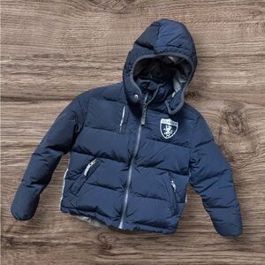 EUC Tommy Hilfiger Children Boy's Full Zip Winter Jacket W/Down Fill Outer